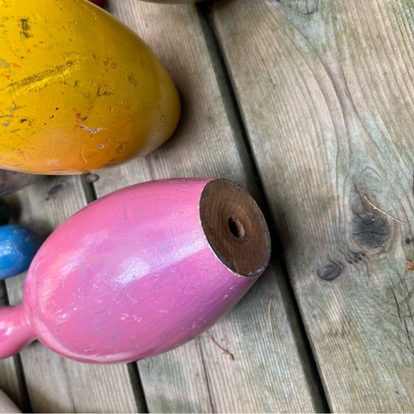 Vintage Wood Bowling Pin - Picture 2 of 7
